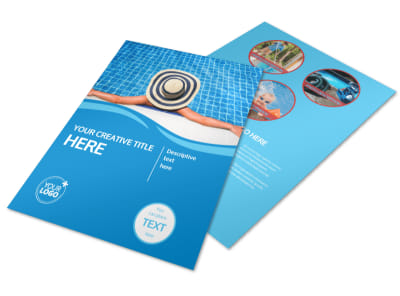 Swimming Pool Cleaning Service Flyer Template preview