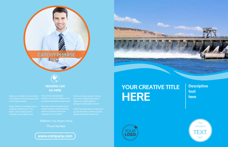 Hydropower Bi-Fold Brochure Template 2