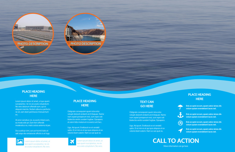 Hydropower Bi-Fold Brochure Template 2