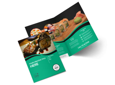 Fresh Sushi Bi-Fold Brochure Template 2 preview