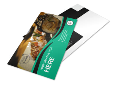 Fresh Sushi Postcard Template preview