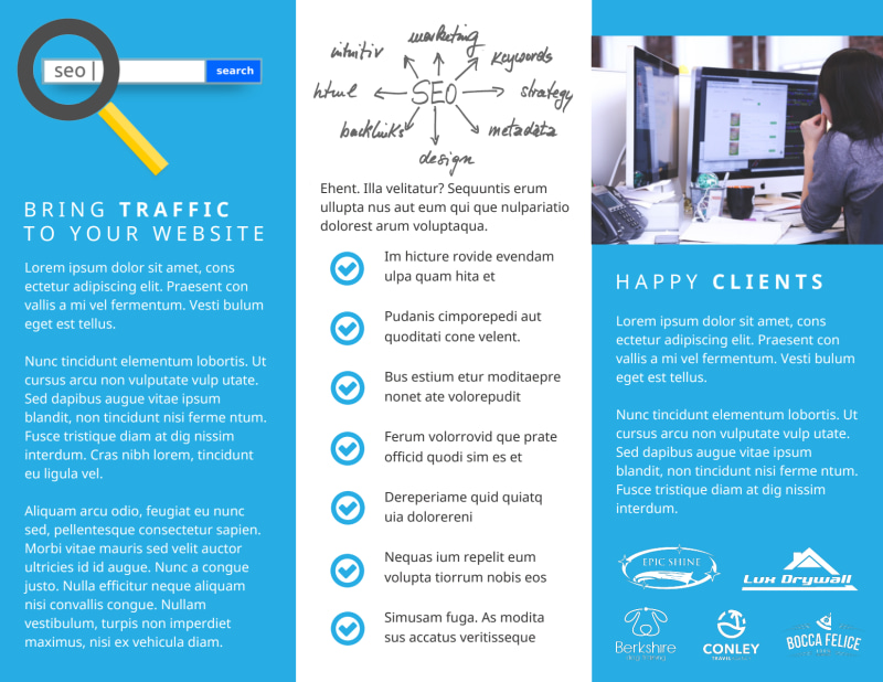 Web Design & SEO Brochure Template | MyCreativeShop