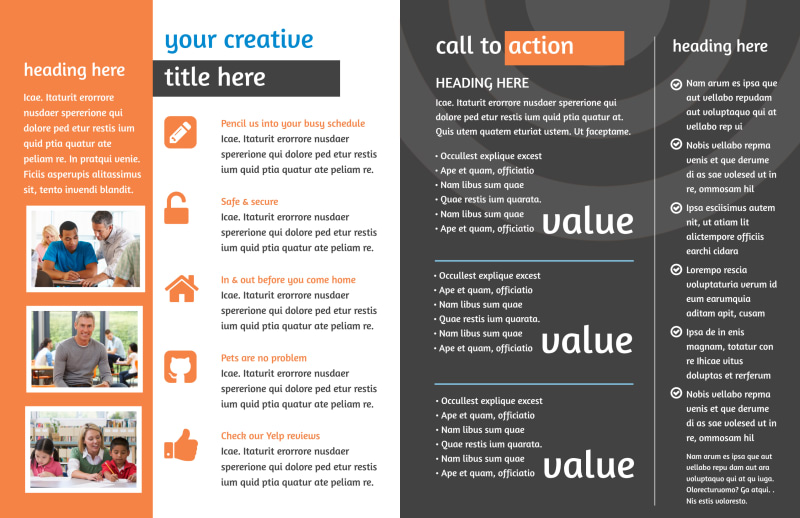Academic Tutor & School Bi-Fold Brochure Template 2