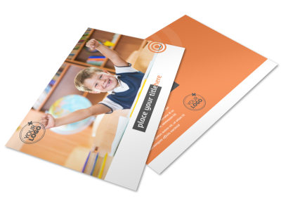 Academic Tutor & School Postcard Template preview