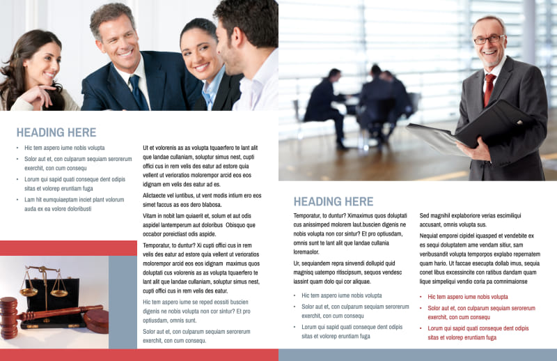 Attorney & Legal Service Bi-Fold Brochure Template 2