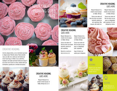 Cupcake Bakery Brochure Template Preview 2