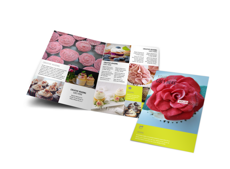 Cupcake Bakery Brochure Template Preview 1