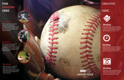 Baseball Camp Brochure Template Preview 2