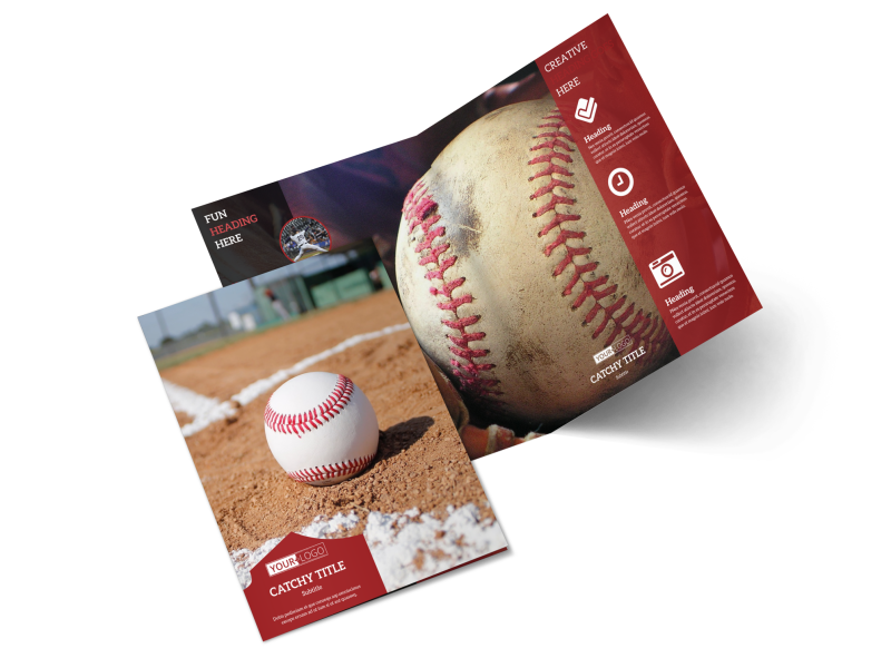 Baseball Camp Brochure Template Preview 1