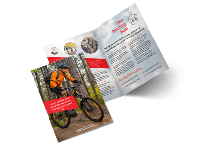 Bike Rentals & Mountain Biking Bi-Fold Brochure Template 2