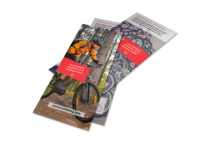 Bike Rentals & Mountain Biking Rack Card Template 2 preview