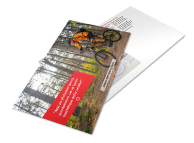 Bike Rentals & Mountain Biking Postcard Template preview