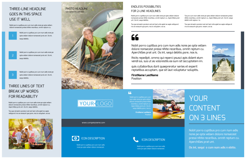 Campgrounds & Recreation Bi-Fold Brochure Template 2