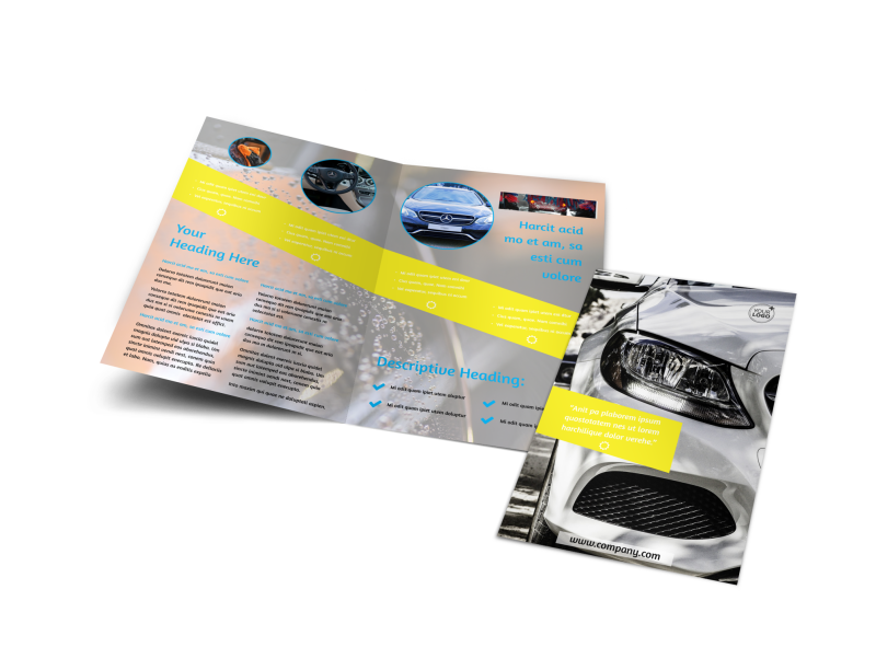 Car Cleaning Brochure Template Preview 1