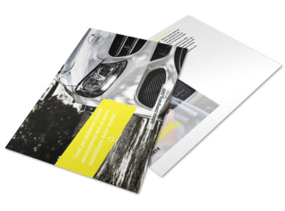 Car Wash Postcard Template preview