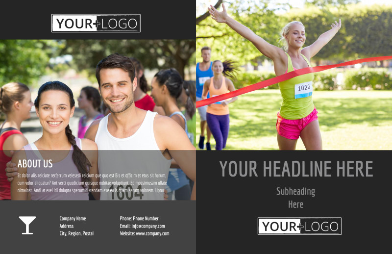 Charity Run Bi-Fold Brochure Template 2