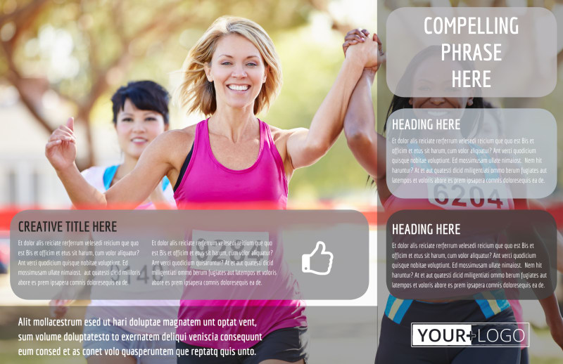 Charity Run Bi-Fold Brochure Template 2