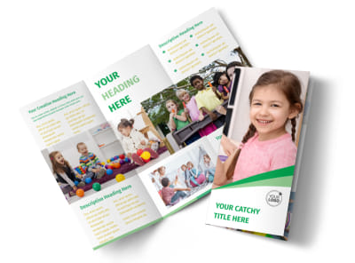 Baby & Child Day Care Tri Fold Brochure Template preview