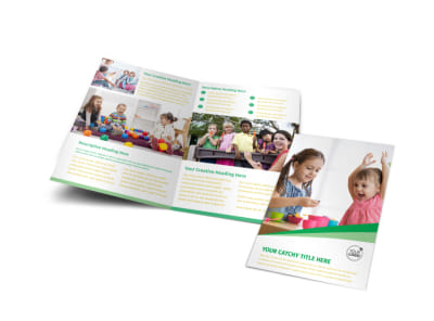 Baby & Child Day Care Bi-Fold Brochure Template preview