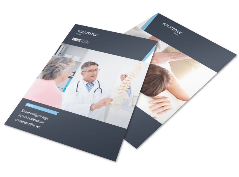 chiropractor massage therapist flyer template mycreativeshop