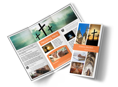 Christian Ministry Tri Fold Brochure Template preview