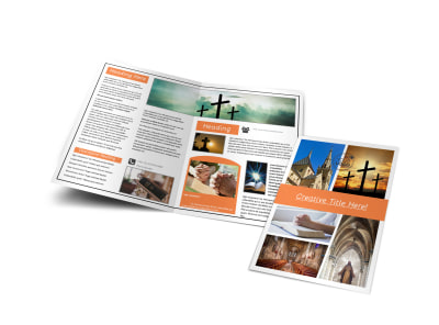 Christian Ministry Bi-Fold Brochure Template preview