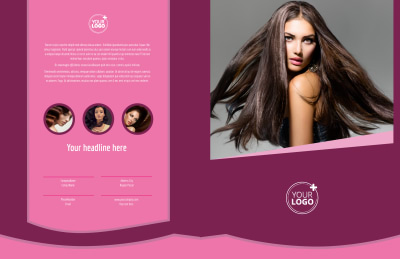 Beauty Parlour Bi-Fold Brochure Template 2