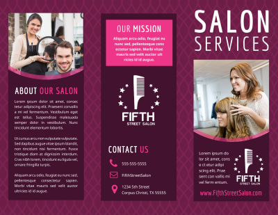 Beauty Parlour Brochure Template Preview 1