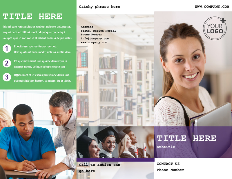 College & University Tri Fold Brochure Template