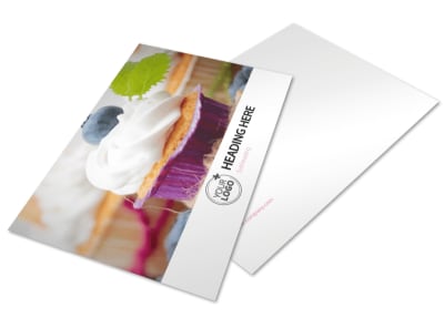 Cake & Candy Store Postcard Template 2 preview