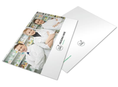 Pharmacy School Postcard Template preview
