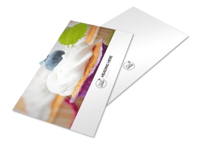 Cake & Candy Store Postcard Template preview