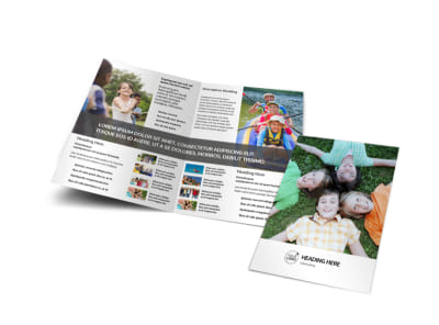 Kids Summer Camp Bi-Fold Brochure Template preview