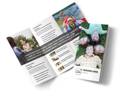 Kids Summer Camp Tri-Fold Brochure Template preview
