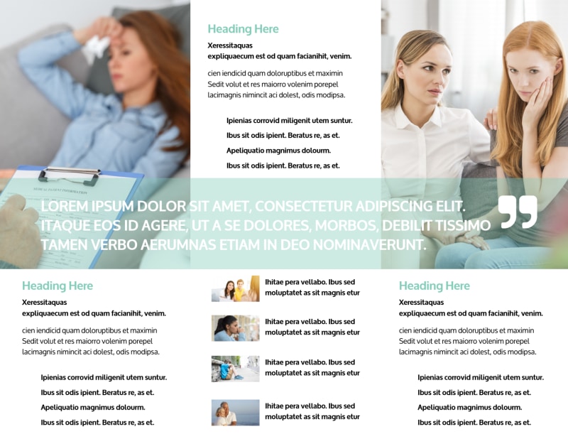 Depression & Anxiety Counseling Tri-Fold Brochure Template