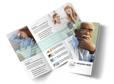 Depression & Anxiety Counseling Tri-Fold Brochure Template