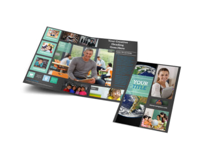 Language School Bi-Fold Brochure Template preview