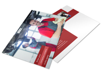Oil Change Postcard Template preview