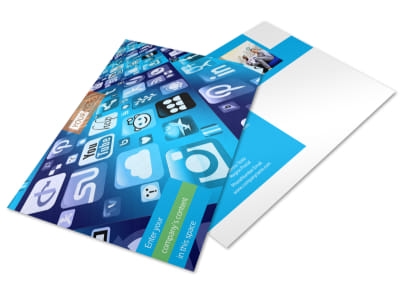 Social Media Marketing Consultants Postcard Template preview