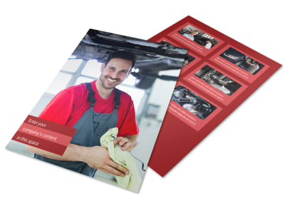 Oil Change Flyer Template preview