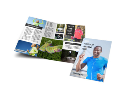 Running Clubs Bi-Fold Brochure Template preview