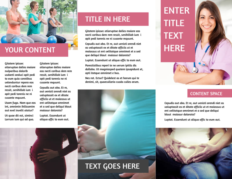 Pregnancy Counseling Tri-Fold Brochure Template