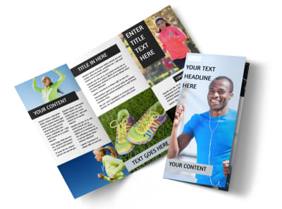 Running Clubs Tri-Fold Brochure Template preview