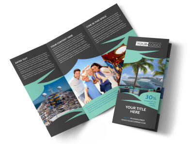 Caribbean Cruise Ship Tri-Fold Brochure Template