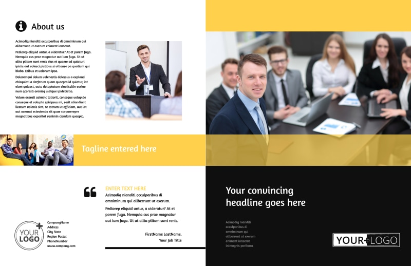 Project Management Consulting Firm Bi-Fold Brochure Template 2