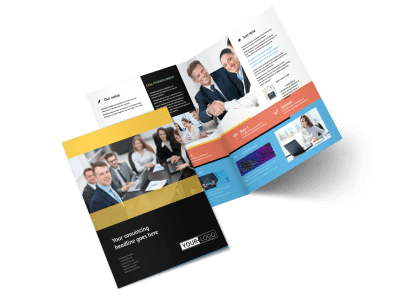 Project Management Consulting Firm Bi-Fold Brochure Template 2