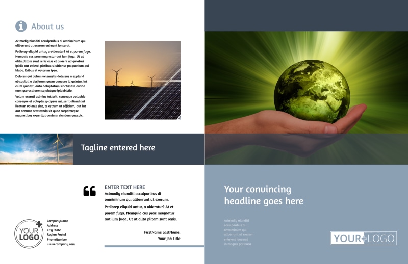Energy Conservation Consultants Bi-Fold Brochure Template 2