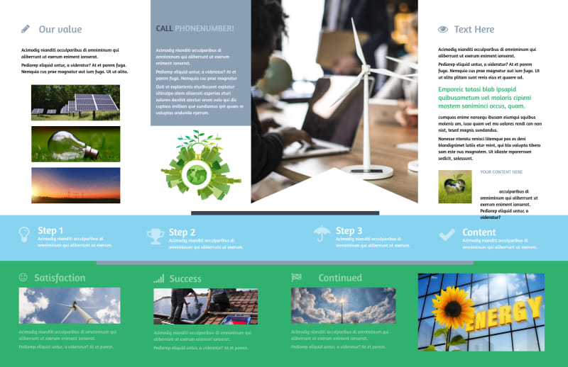 Energy Conservation Consultants Bi-Fold Brochure Template 2