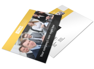 Project Management Consulting Firm Postcard Template preview