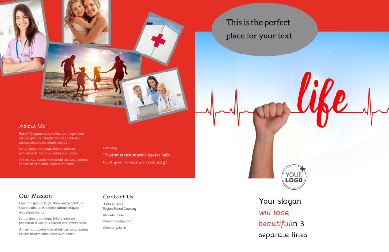 Blood Donation Centers Bi-Fold Brochure Template 2